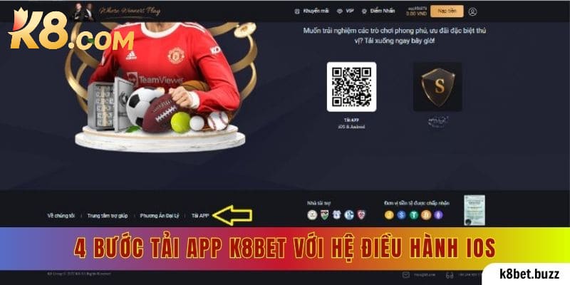 4 bước tải app K8bet với hệ điều hành iOS